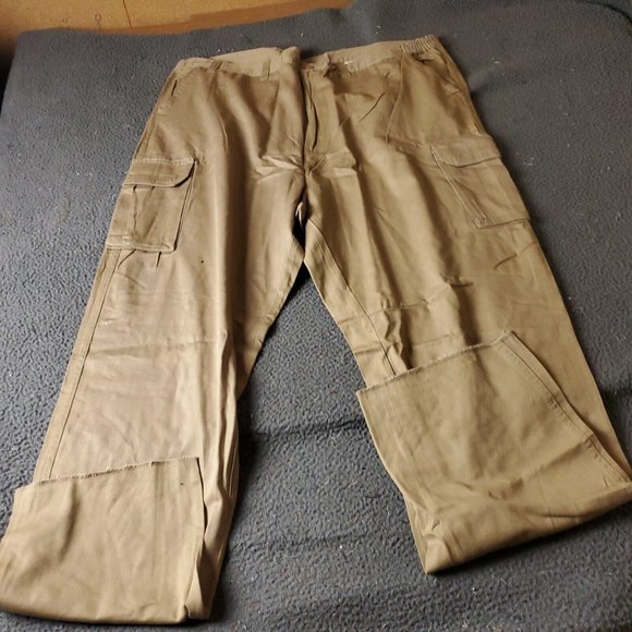 Boulder Creek Trading Cargo Pants Big Tall Mens Size 54 38L Tan Beige Chino Khak - Picture 1 of 7